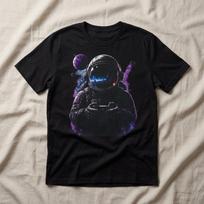 Astronaut Tee | Space Helmet Nebula Planets Neon SciFi S