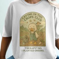 Crying in Crops Club T-Shirt, Stardew Valley T-Shirt, Funny Gamer Shirt, Pixel Art Shirt, Indie Game Tee, Stardew Valley Gift Gamer Gift M