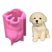 3D Large Dog Mold Resin Epoxy Crafts DIY Ornament Jewelry Candles Making Tool rožinė