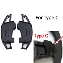 Automobilio vairo pavarų perjungimo svirtelių prailgintuvų lipdukas VW Golf 7 GTI MK7 GTE GTD RLINE Volkswage POLO Scirocco Sagitar GLI For Type C Black
