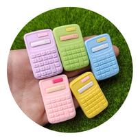 Kawaii Mini Stationery Calculator Flat Back Resin Scrapbook DIY Embellishments Hairpin Accessories