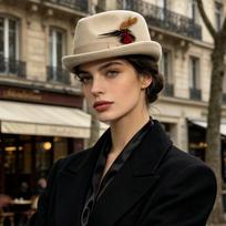 Panama Costume Cosplay Cap Fedora Hat Topper Hat Casual Feather Decors Hat  Disco Party smėlis