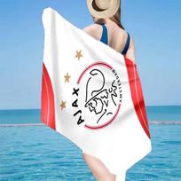 AFC Ajax Emblem Design Microfiber Beach Towel, Lightweight And Quick-Dry, for Summer Travel, Beach Essential, Swimming Pool 70cmx140cm(27x55inch)