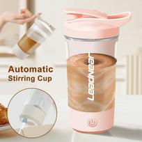 2026 Portable Electric Blender USB Rechargeable Shaker Cup High Powerful Sport Mixing Cup For Milkshake Coffee Outdoor Fitness 450-650ml rožinė