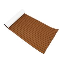 240x90cm EVA Foam Teak Floor Mat 6mm Thick Anti-Slip Self-Adhesive Pad Cuttable Waterproof Marine Carpet for Boat Deck RV Yacht ruda