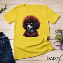 Funny Poodle Dog Miniature Poodle Toy Poodle Retro Sunset T-Shirt Unisex T-shirt 3 S