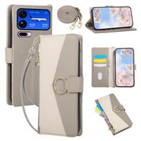 Crossbody Leather Wallet Case for Xiaomi 17 pro max 15T Pro 15ultra 15 15Pro 14T 14 14Pro 13 Lite 13Pro 13T Stand Phone Cover Xiaomi 17 pilka spalva