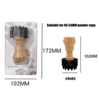 54/58 mm tamperis medinis baristos kavos šepetėlis, espreso 51 mm su portafiltro įrankiu valymui 58 mm rankena S