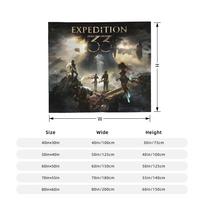 Clair Obscur Expedition 33 Game Flannel Throw Blanket Blankets for Bedding Outdoor Soft Bedspread Size: 75*100cm, Weight: 230 GSM