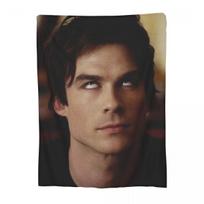 Ian Somerhalder The Vampire Diaries Damon Blanket Fleece Winter Breathable Soft Throw Blanket for Bed Car Bedspreads Size: 75*100cm, Weight: 230 GSM