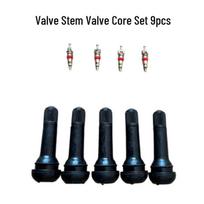 9-Piece TR414 Valve Stem & Core Repair Tool Set 5 TR414 Valve Stems + 4 Valve Cores Set 9pcs