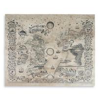 Retro Pirate Treasure Map Tapestry Polyester Fiber Wall Hanging Living Room Bedroom Home Decoration 100X70CM