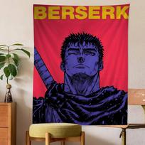 Anime B-Berserk Guts And Griffith Colorful Tapestry Wall Hanging Bohemian Wall Tapestries Mandala Wall Art Decor 100X70CM