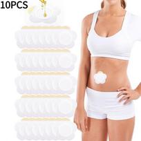 10PCS Castor Oil Pack Organic Cotton Castor Oil Patch for Abdominal Button Disposable Self-Adhesive Pad Portable Leak Proof balta