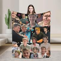 Robert Irwin Minkšti pledai Kelioninis lėktuvu pliušinis pledas Madingas miegamojo flanelinis lovatiesė Sofos lovos užvalkalas 75X95CM