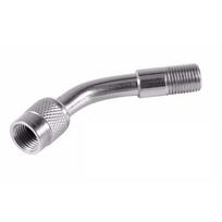 Angle Inflation Valve Stems Bent Valve Adapter Extension Tube Tyre Tube Valve Extension Adapter silver-135Degrees