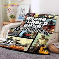 GTA žaidimas Grand Theft Auto Žaidėjo minkštas flanelinis pledas lovoms, miegamojo, sofos, iškyloms, pledas užkloti lauke, laisvalaikio dovana 75cmx90cm