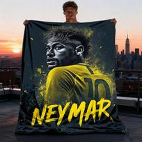 1 vnt. Neymar lauko flanelės pledas mergaitėms, minkštas, lengvas, puikiai tinkantis stovyklavimui ir dovanoti, skaitmeninis 75X95CM
