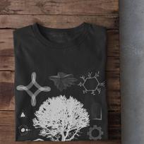 Fractal Trees Psychedelic Tshirt,Y2k Grunge Alternative Clothing, Nature Lover Gifts, Yoga and Meditation Shirt, Hippie Clothes, Unique Tees 4XL