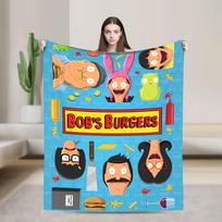 Super šiltos antklodės Kempingas Anime Bobs Juokingi B-Burgers Mėtoma antklodė Filmas Flanelinis lovatiesis Namų dekoravimui Tendencija Sofa-lova uždangalas 75X95CM