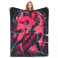 VOX HHazbin Hotel Alastor Žaidimas Šilta Minkšta Antklodė Kelionė Biuras Pliušiniai Lovos Pledai Purus Sofa Lova Flanelinis Patalynės Užtiesalas 75X95CM