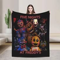 FNAF 2 Lėlinės Antklodės Aksominės Spausdintos Nešiojamos Lengvos Plonos Mesti Antklodės Lovai Lauko Antklodė 75X95CM