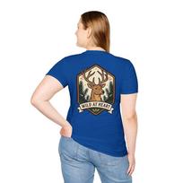 Wild at Heart Deer T-Shirt | Stag Antler Nature Badge Tee | Hunting Outdoor Wildlife Gift S