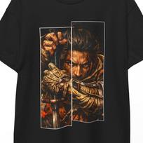 Sekiro Shadows Die Twice T Shirt, Sekiro Shadows Shirt Art Print Style, Video Game Samurai Tee, Japanese Action Game Inspired Apparel Unisex XL