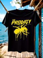 Graphic - Bold Prodigy Lettering & Spider Design In Black & Yellow T-shirt S įvairiaspalvis