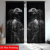 Special forces soldier standoff pattern Print Drapes Room Darkening Window Curtains for Home Decor,Rod Pocket Blackout Curtains 60×150cm