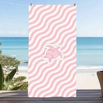 Retro Palm Trees Beach Towel Pink Blue Gradient Sunset Design Vintage Style Microfiber Towel For Summer 50x100cm