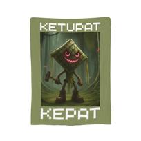 Ketupat Kepat Italian Brainrot Meme Blanket Flannel Print Ultra-Soft Throw Blankets for Bed Couch Plush Thin Quilt Size: 75*100cm, Weight: 230 GSM