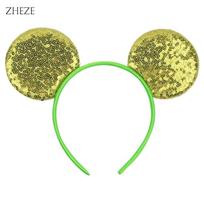 Disney Brave Legend Mouse Ears Headband Glitter Sequins Bow Prince Hairband For Girls Festival DIY Hair Accessories