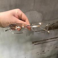 Vintage Metal Frame Half Rim Glasses Y2K Style Party Decoration Without Lens Photography Accessories for Women Monturas De Lentes Mujer