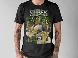 Shrek  Get out of my swamp!  Shrek Face Meme Shirt Funny Girls Shirt, Shrek Funny Shirt, Shrek Trending Tee Retro Vintage Style Gift for Her 2XL