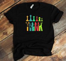 Chess Player T-Shirt - Think Chess Pieces Retro Player Coach Funny Chess Lover Shirt S