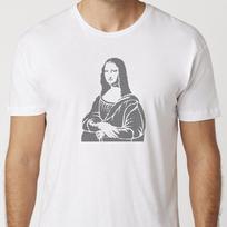 Mona Lisa Black or White T-Shirt Unisex Uneek T-Shirt Pixel Art Tee M