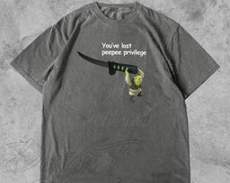 You've Lost PeePee Privilege Shrek Katana Shirt - Funny Meme Tee 3XL