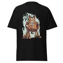 Steampunk Cat Robot T-Shirt, Quirky Cat Mech Graphic Tee, Retrofuturistic Feline Shirt, Unique Cat Lover Gift, Unisex T-Shirt 3XL
