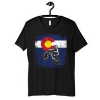 Mountain Biking Colorado Flag Shirt, Denver Mountain Biker T-Shirt, Womens Tee, T-shirt, T-shirt, Tank Top, Kids Tee, Toddler L