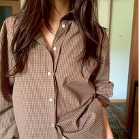 Umbrella On The Go Women'S Signature Raw Standard Check Shirt Dark Brown/Free