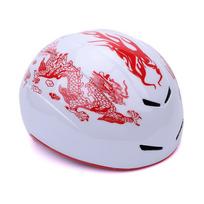 Professional Unisex Ice Skating Speed Skating Roller Skating Safety Helmet with Dragon Graphic PC+EPS Material Black Adjustable head circumference 53-57cm