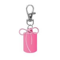 Portable Lipstick Bag Makeup Pouch Lip Balm Keychain Holder Lipsticks Silicone Protective Cover Bow Pendant For Lip Gloss Balm 1