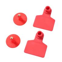 100 Sets Animal Ear Tags No Word Ear Signage Animal Identification Feeding Device Sheep Swine Cattle Ear Tags Farm Equipment raudona