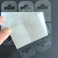 100pcs Self-Adhesive Product Display Tags Airplane Hole Bulk Box Bag Pet PVC Hanger Hook Plastic Display Reinforcement Labels 40x45mm 100pcs