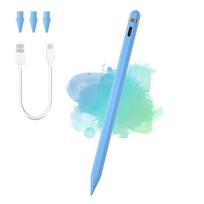 Apple iPad pieštukui 1-os kartos 30 min greitesnis įkrovimas, delno atmetimas, jutiklinis pieštukas iPad 2018-2024, plastikas, magnetinis mėlyna