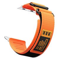 Sports Nylon Strap for Apple Watch Band Ultra 2 49mm 46mm 42mm 45mm 44mm 41mm 40mm Bracelet for Iwatch Series 10 9 8 7 6 SE 5 4 Ultra 3 2 49mm oranžinė