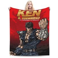 hokuto no ken Survivor Cute Flannel Blanket Winter Soft Durable Throw Blanket for Kids Adult Home Decor Bedspread Sofa Bed Cover Size: 75*100cm, Weight: 230 GSM