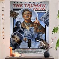 80s Classic Movie The Truman Show Cartoon Tapestry Wall Hanging Decoration Household Home Decor 100X70CM