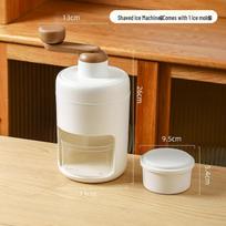 Hand-Crank Ice Shaver for Home & Commercial Use - Fluffy & Crushed Ice Maker Stainless Steel Blade, Strong Grip, Instant Ice